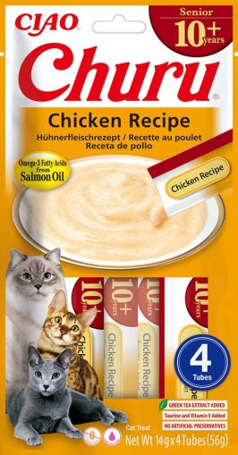 Inaba Ciao Churu Chicken Senior – лакомство с пиле за възрастни котки (10+)