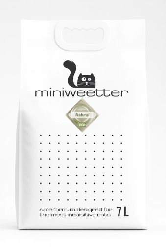 Miniweetter Natural - Биоразградима соева котешка тоалетна 7l
