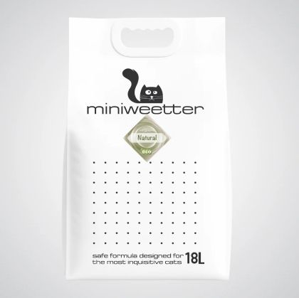 Miniweetter Natural - Биоразградима соева котешка тоалетна 18l