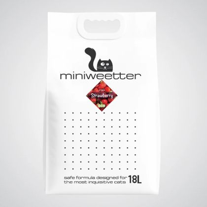 Miniweetter Natural - Биоразградима соева котешка тоалетна 18l