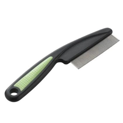 Ferplast GRO 5788 - зелен метален гребен с пластмасова дръжка - малък за котки