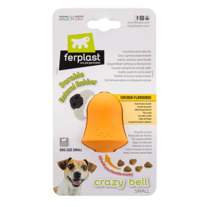 Ferplast CRAZY BELL S -Играчка за кучета камбанка от естествен каучук