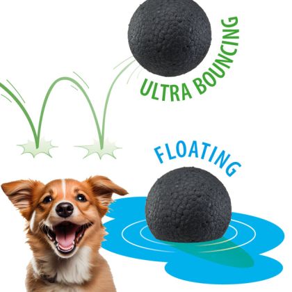 Ferplast CHEWA BOING BALL М - Играчка топка за кучета черна