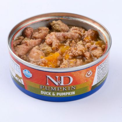 N&D CAT DUCK & PUMPKIN 70ГР – за котки над 1 година, с патица и тиква