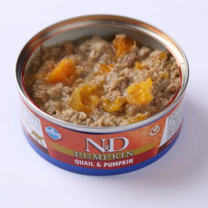 N&D CAT QUAIL & PUMPKIN 70ГР – за котки над 1 година, с пъдпъдък и тиква