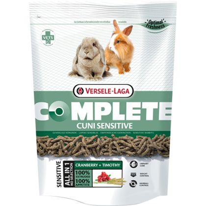 Versele-Laga Cuni Sensitive Complete 500гр - пълноценна екструдирана храна за възрастни и чувствителни/капризни зайци  
