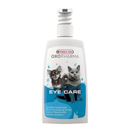 OroPharma Еye Care Dog 150ml - неутрален лосион с екстракт от метличина за почистване на сълзящи очи при кучета, както и на пътечките, които тези сълзи оставят 