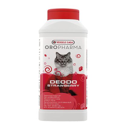 OroPharma Deodo Strawberry 750g - дезодорант на прах за котешка тоалетна с аромат на ягода