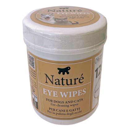 DOG AND CAT EYE CLEANING WIPES NATURÉ 120 бр.- Мокри кърпички /дискове/ за почистване на очи за кучета и котки. 