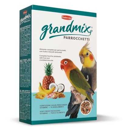 Padovan Grandmix Parrocchetti 850g - Висококачествена и пълноценна храна за средни папагали