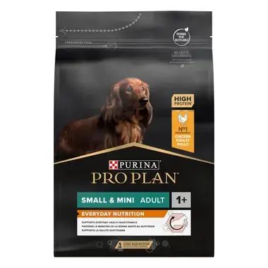PURINA® PRO PLAN® Dog Small & Mini Adult EVERYDAY NUTRITION за кучета в зряла възраст от дребни и мини породи, суха храна, с високо съдържание на пиле
