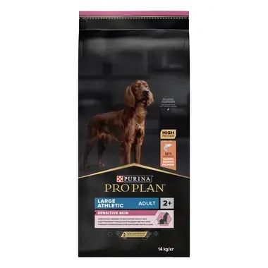 PURINA® PRO PLAN® Large Athletic Adult SENSITIVE SKIN 14кг за кучета в зряла възраст от едри и атлетични породи с чувствителна кожа, суха храна, с високо съдържание на сьомга