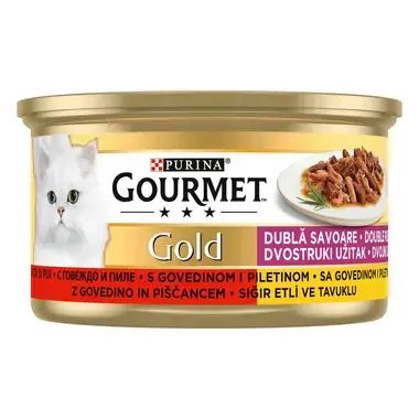 Gourmet Gold двойно удоволствие говеждо и пиле 85g 