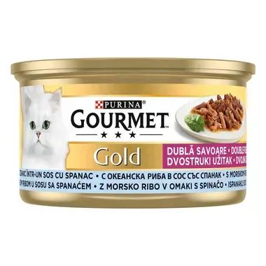 Gourmet Gold двойно удоволствие риба и спанак 85g 