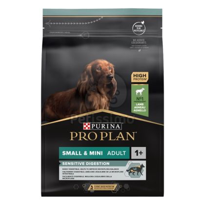 PURINA® PRO PLAN® Dog Small&Mini Adult SENSITIVE DIGESTION за кучета в зряла възраст от малки и дребни породи, с чувствително храносмилане, суха храна, с високо съдържание на агне