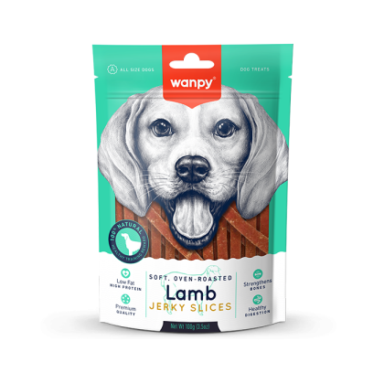 Wanpy Soft Lamb Jerky Slices 100 г - премиум клас филе агне слайс, печено на фурнa