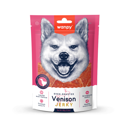 Wanpy Venison Jerky 100 г - премиум клас еленско филе, печено на фурна
