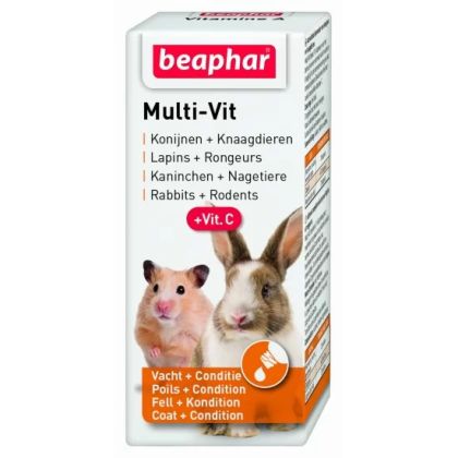 Beaphar Multi Vit - мултивитамини за зайци и други дребни животни 20ml