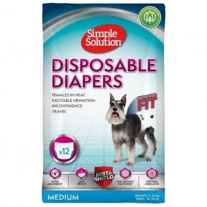 Simple Solution памперс за женски кучета, М 12бр