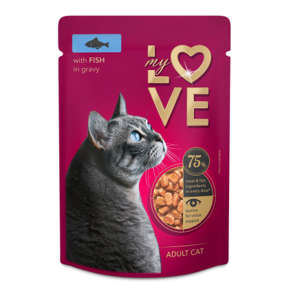 MY LOVE POUCH WITH FISH IN GRAVY 0.085 – Пауч за котки с риба в сос грейви