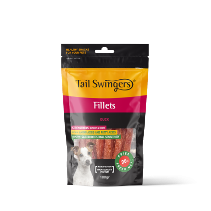 TAIL SWINGERS Soft Duck Fillets Slices - 100гр патешко филе на ленти