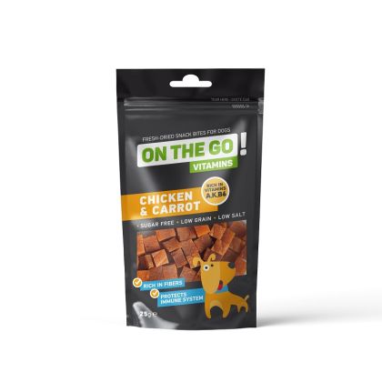 ON THE GO Chicken & Carrot Vitamins Bites- 25гр хапки пиле и морков