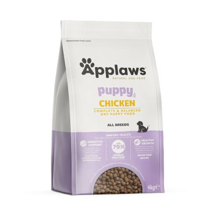 Applaws Dog Puppy 79% 4кг - Суха храна за подрастващи кучета от всички породи с пиле