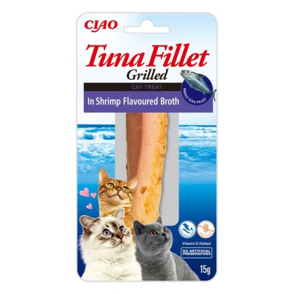 Inaba Grilled Tuna Fillet – филе от риба тон в бульон от скариди за котки 15 гр