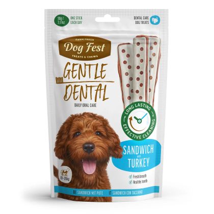 Dog Fest дентален Сандвич с пуешко за кучета от 10 до 20 кг.