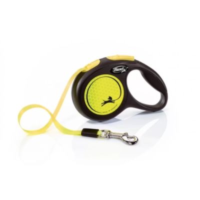 Автоматичен повод  flexi Classic Neon L  - 5м лента, до 50кг - светлоотразителен