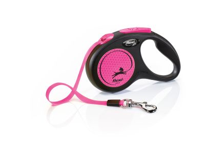 Автоматичен повод  flexi Classic Neon M  - 5м лента, до 25кг - светлоотразителен