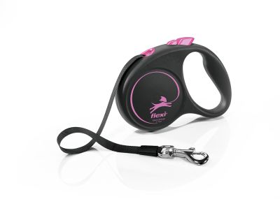 Автоматичен повод  flexi Black Design S  - 5м лента, до 15кг