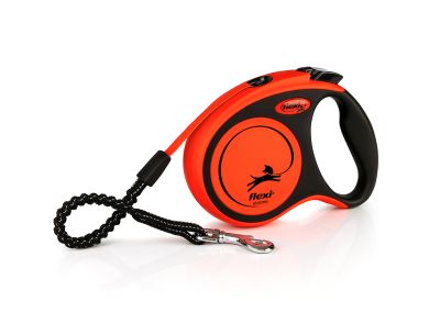 Автоматичен повод  flexi Xtreme М  - 5м лента, до 35кг - цвят оранж