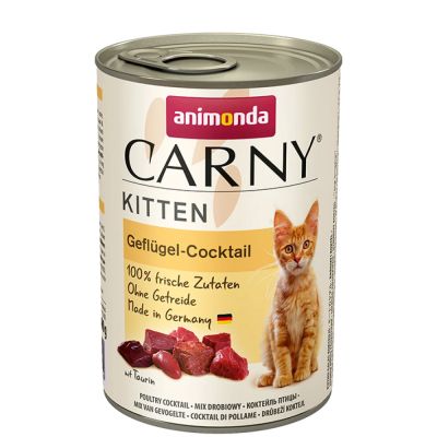 Carny Kitten - консервирана храна за малки котенца, коктейл от птичи меса