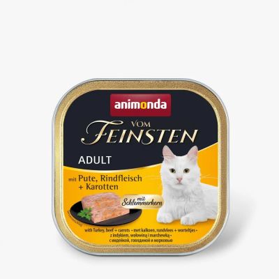 Vom Feinsten Adult Gourmet Centre  100гр – пастет за котки, с пуешко, говеждо, моркови и вкусен гурме център