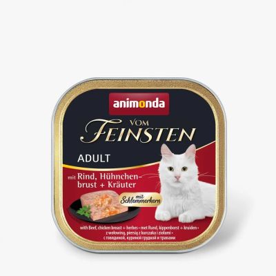 Vom Feinsten Adult Gourmet Centre 100гр – пастет с говеждо месо, пилешки гърди, билки и вкусен гурме център