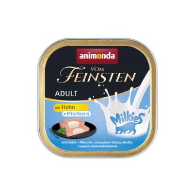 Vom Feinsten Cat 100гр - Пасте за котки с пилешко и млечен център 