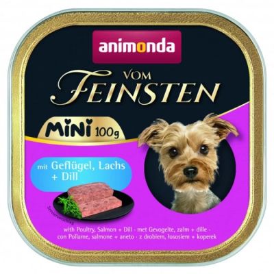 Vom Feinsten Mini Dog 100гр - пастет за дребни породи кучета с птиче, сьомга и копър