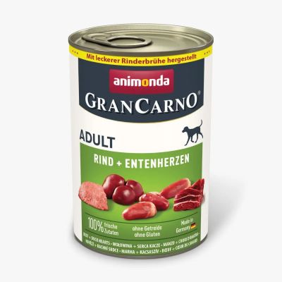 GranCarno®  Adult - говеждо + патешки сърца за израснали кучета