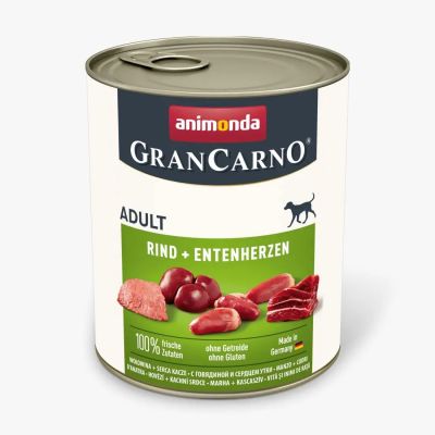 GranCarno®  Adult - говеждо + патешки сърца за израснали кучета
