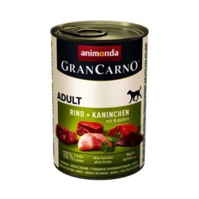 GranCarno®  Plus  800 гр - говеждо, заек и билки за израснали кучета