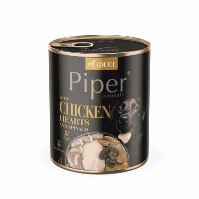Piper® Adult 800гр - с пилешки сърца, кафяв ориз и спанак