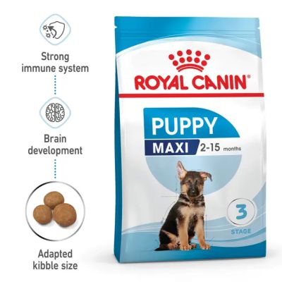 Royal Canin  MAXI PUPPY - Пълноценна суха храна за подрастващи кученца от 2- до 15-месечна възраст от едри породи