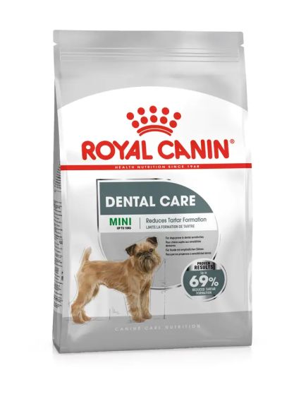Royal Canin  MINI DENTAL CARE 1kg - Пълноценна суха храна за кучета от дребни породи над 10 месеца предразположени към дентални проблеми