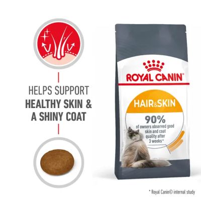 Royal Canin  HAIR&SKIN CARE - Пълноценна суха храна за котки над 12 месеца за подпомагане на здравата кожа и бляскава козина