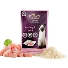 Nuevo пауч 85g Kitten пиле с ориз - Пълноценна храна за подрастващи котки.