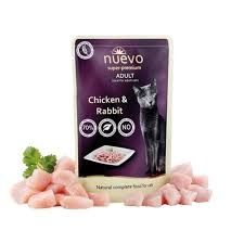 Nuevo пауч 85g Пиле и заек - Пълноценна храна за израснали котки.