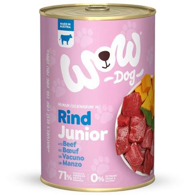 WOW Dog Puppy 400гр - говеждо с тиква и коприва