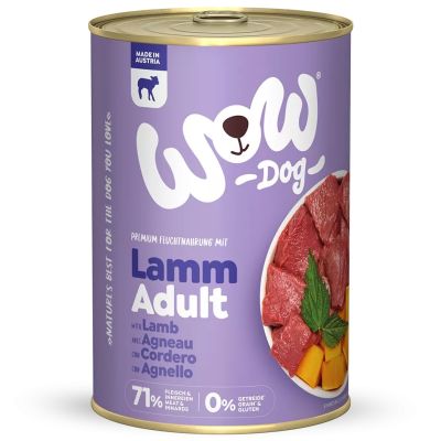 WOW Dog Adult 400гр - агнешко с тиква и коприва 