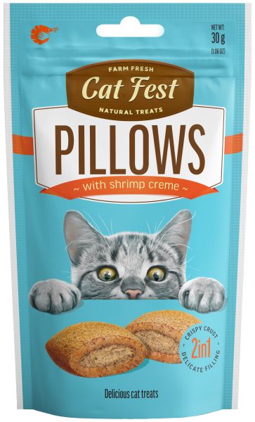Cat Fest Котешки възглавнички с пълнеж от скариди 30гр